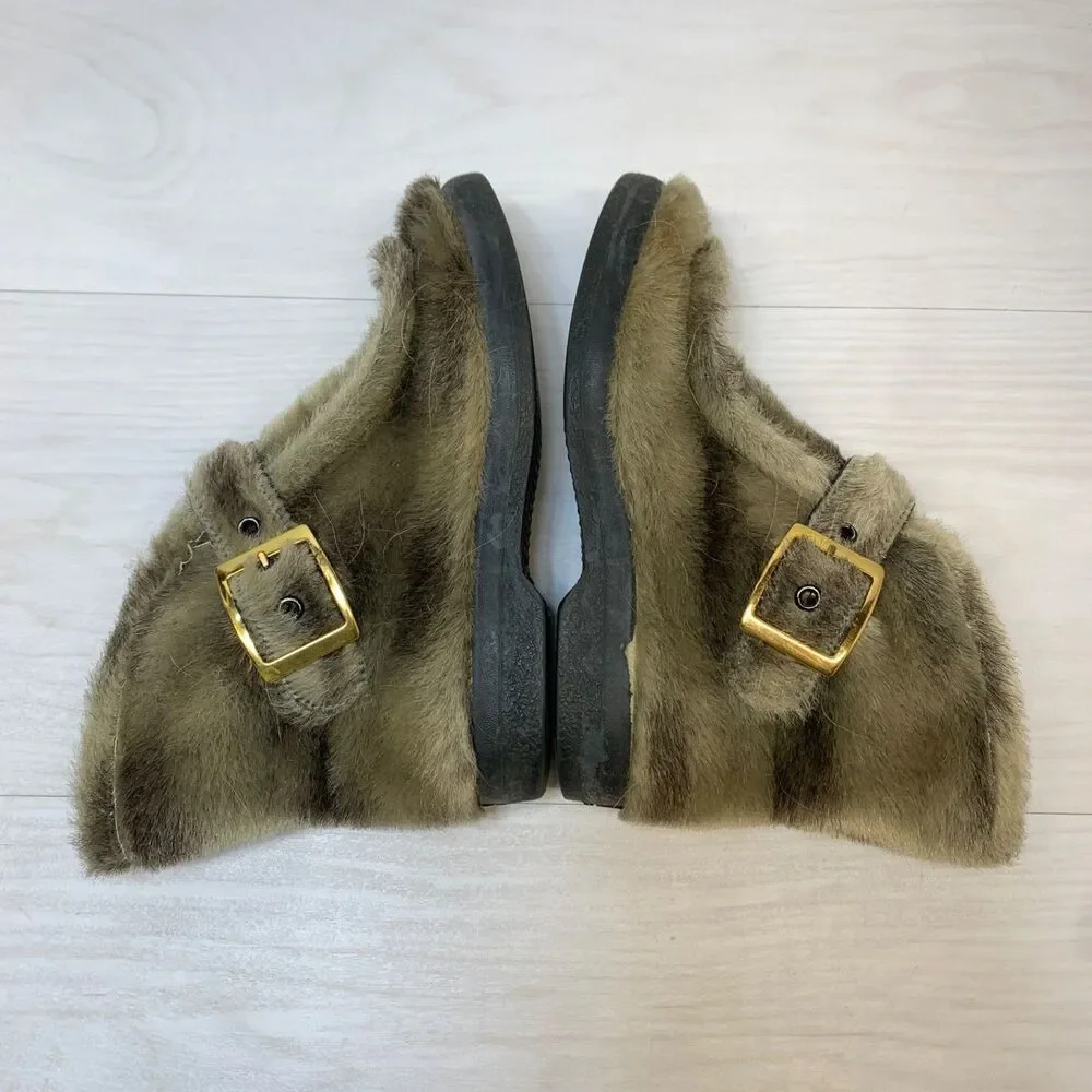 Vintage 70s Converse Stormgards Boots Womens 7 Winter Fur‎ Chukka Sherpa Beige